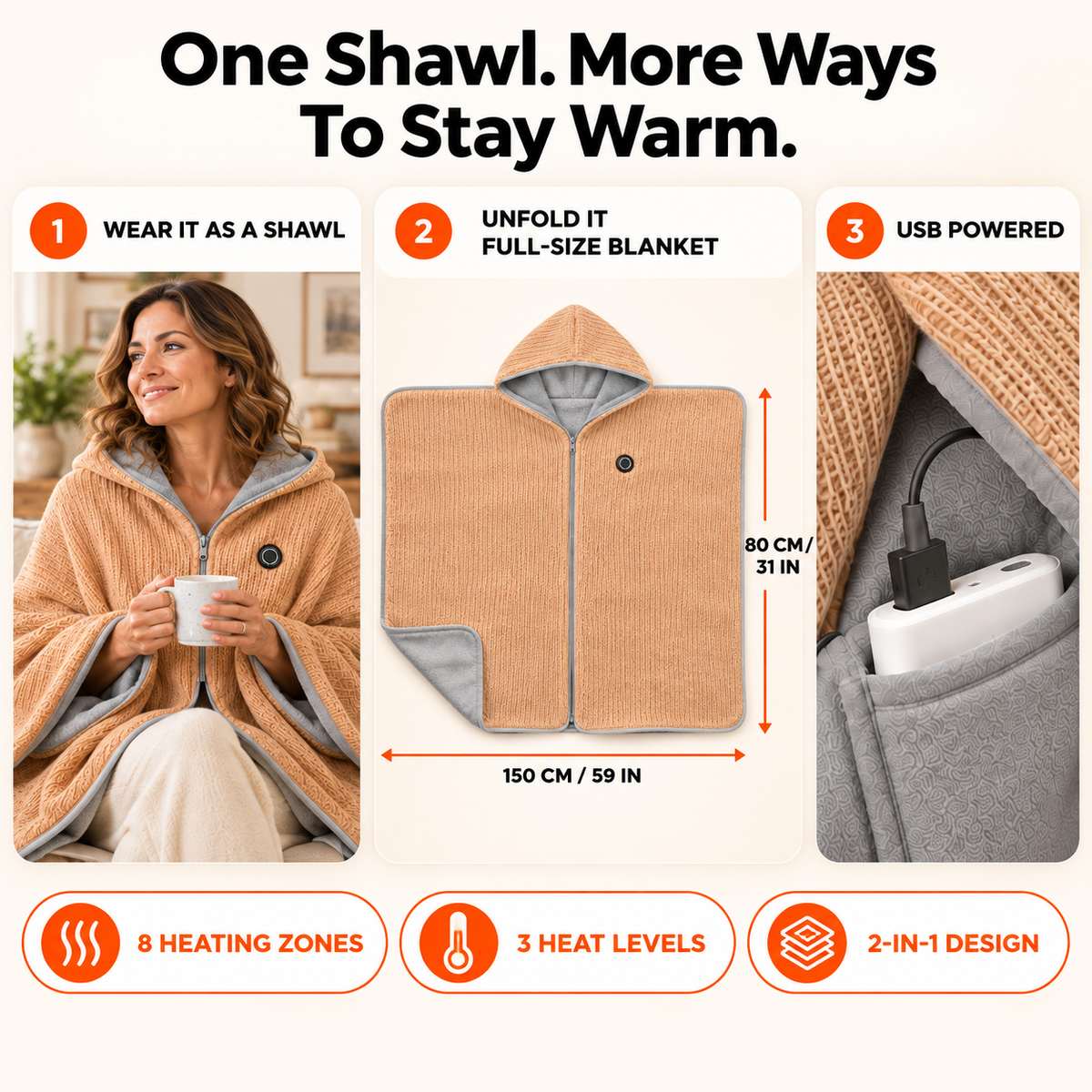 Vayrovi Heated Shawl